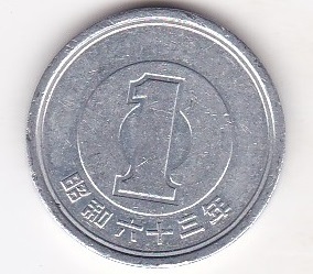 ☆☆☆1円アルミ貨昭和63年★