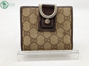 AK0604886　■GUCCI グッチ 財布 サイフ コンパクトウォレット ウォレット GG キャンバス レザー ブラウン系 中古品 used品