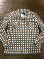 THE FLAT HEAD PRINT FLANNEL SHIRT FN-SNR-005L オレンジ/ブルー 40 sale