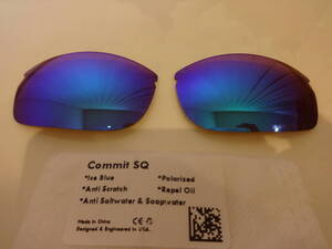 処分価格！POLARIZED刻印入り！★OAKLEY オークリー oo9086　COMMIT SQUARED コミットスクエア用 カスタム偏光レンズ ICE BLUE Polarized