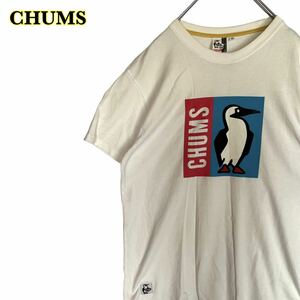 CHUMS チャムス　半袖Tシャツ　プリントTシャツ　白　レディース　Mサイズ　【AY1426】