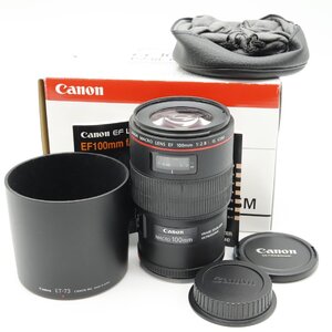 【ほぼ新品】キヤノン Canon 単焦点マクロレンズ キヤノン EFマウント EF100mm F2.8L マクロ IS USM フルサイズ対応