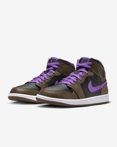 NIKE AIR JORDAN 1 MID DQ8426-215 エア ジョーダン １ ミッド 黒×茶×紫 US10