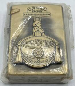 【11682】超希少！ZIPPO ジッポー ライター 1992年製 CAMEL キャメル TROPHY SABAH-MALAYSIA`93 シリアル入り 限定1000個 ゴールド