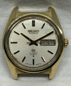 【稼動品】SEIKO GS グランドセイコー HI-BEAT 36000 6146-8000 メダリオン ベルト無し ケースのみ 風防に傷有り 文字盤にシミあり