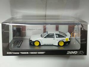 イノモデル 1/64 トヨタ AE86 スプリンタートレノ パンデム ホワイト IN64-AE86P-WHI