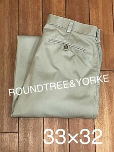 ROUNDTREE&YORKE メンズ パンツ ボトムス サイズ 33×32 送料無料　即決