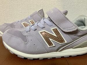 スニーカー★new balance☆ニューバランス★定番★YV996　パープル系★子供★21cm★美品★男女兼用★★