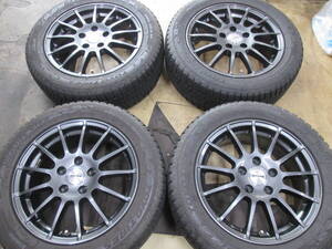 スタッドレスタイヤセット！IRVINE 6.5jx16 112-5H +46 TOYO OBSERVE GIZ2 205/55-16 2021年製　室内保管！車検用　冬用　スペア　流用！