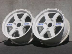 極上 超貴重 絶版 RAYS TE37 6.5J +20 114.3-4H 2本 AE86 カリーナ カプチーノ アルト ハコスカ GX71 SSR TE37 ワタナベ ハヤシ ロンシャン