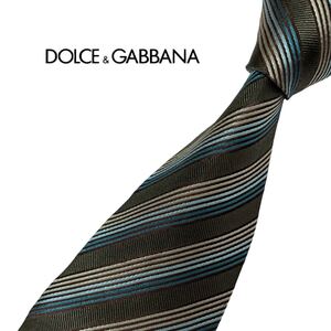 DOLCE＆GABBANA ネクタイ レジメンタル柄 ストライプ柄 ドルチェ＆ガッパーナ USED 中古 m1492