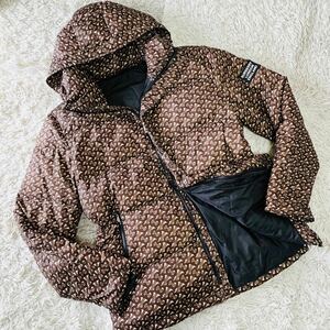 《極美品》BURBERRY バーバリー TBモノグラム 総柄 ダウンジャケット ブルゾン 茶 ブラウン 4XL メンズ 秋冬 大きいサイズ