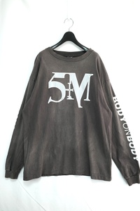 21AW SAINT MICHAEL SAINT MXXXXXX STMYES L/S T-SHIRT セントマイケル ロングスリーブ 長袖 Tシャツ グレー XLサイズ ヴィンテージ加工