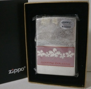 未使用箱付 ZIPPO 1998年 SURFING PARADISE バレル加工 ハイビスカス オールドサーフ 90s Vintage