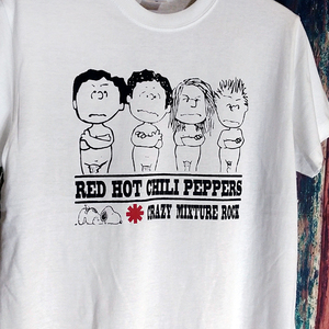 送込　Red Hot Chili Peppers＆SNOOPY　半袖Tシャツ　白　Mサイズ 