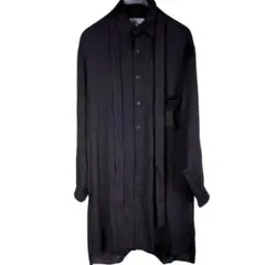 Yohji Yamamoto POUR HOMME ロングシャツ 黒 サイズ2