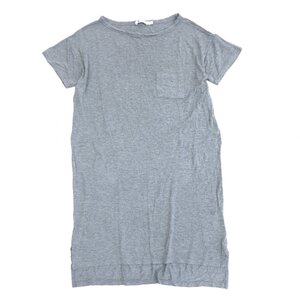 美品 ALEXANDER WANG アレキサンダーワン レーヨン100% チュニック ワンピース XS グレー ロング カットソー Tシャツ 国内正規品 女性用