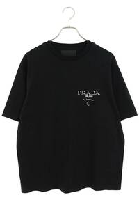 プラダ PRADA 24SS UJN896 S000 14K7 サイズ:XS ロゴエンボスTシャツ 中古 SB01