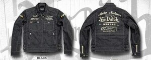 新品 Von Dutch（ボンダッチ）VOM-J13 コットンＪＫＴ/サンプル・レディース・黒（M）