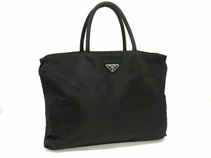 1円 PRADA プラダ テスートナイロン ショルダー トートバッグ 肩掛け レディース メンズ ブラック系 BK3776