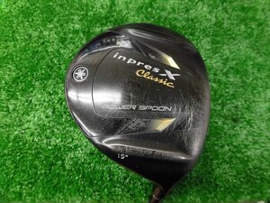 中古品 inpres X Classic 3番ウッド 15度 メーカー純正 TBX-412F R シャフト