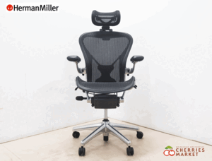 ◆展示品◆ Herman Miller ハーマンミラー アーロンチェア ポスチャーフィット ポリッシュドアルミニウムベース フル装備 Bサイズ 24万