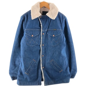 古着 70年代 ラングラー Wrangler WRANGE COAT ランチコート デニムボア ランチコート USA製 メンズM相当 ヴィンテージ /evb007465