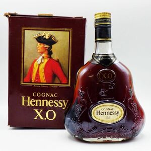 C24-954【ブランデー】Henessy XO ヘネシー XO 金キャップ クリアボトル 700ml コニャック フランス 洋酒 古酒 未開栓 ※箱破損あり