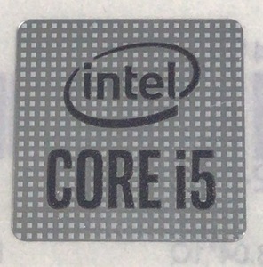 ■新品・未使用 ■10枚セット 新世代【CORE i5】エンブレムシール【18*18㎜】送料無料・追跡サービス付き☆P134