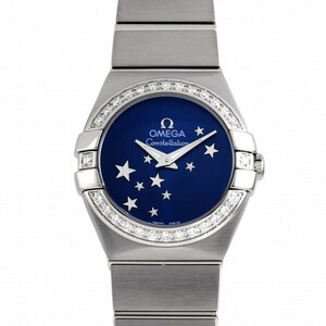 オメガ OMEGA コンステレーション 24 MM スター 123.15.24.60.03.001 ブルー文字盤 新品 腕時計 レディース