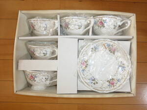 HOYA BONE CHINA COLLECTION カップ＆ソーサー　5客セット　HOYA GLASS 未使用　