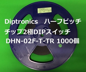 Diptronics　ハーフピッチ　チップ2極DIPスイッチ　DHN-02F-T-TR 100個(テープカット品）