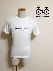 KINASHI CYCLE SOSHIGAYA JAPAN No.2 木梨サイクル ボックスロゴ Tシャツ 白 トップス サイズS 半袖 トップス 自転車 ホワイト