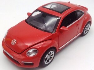 1/32 フォルクスワーゲン ザ・ビートル GSR レッド ヘッドライト&テールライト点灯 エンジン音&クラクション ミニカー 光る鳴る