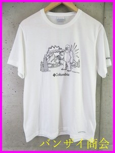 【送料300円可】028c52◆美品◆吸汗速乾◆Columbia コロンビア 半袖ドライTシャツ L/カットソー/アウトドアジャケット/マウンテンパーカー