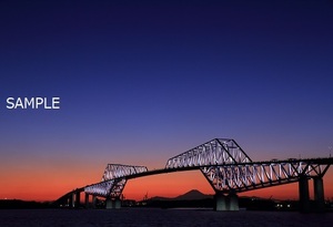 あの橋の写真 / ゲートブリッジ夕景　274×410mm
