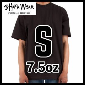 新品未使用 シャカウェア 7.5oz マックス ヘビーウエイト 無地 半袖 Tシャツ 黒 Sサイズ 1枚 SHAKA WEAR ブラック クルーネック