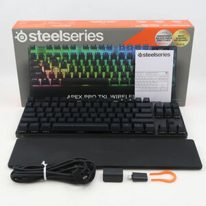 美品 SteelSeries スティールシリーズ 64865 steelseries APEX PRO TKL WIRELESS 2023 US配列 ゲーミングキーボード ワイヤレス HT55