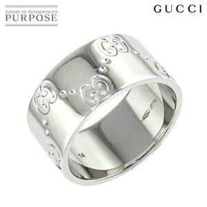 グッチ GUCCI アイコン #14 リング ワイド K18 WG ホワイトゴールド 750 指輪 Icon Ring 90246034