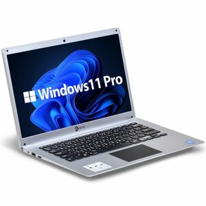 【中古】NAT-KU ノートパソコン 超軽量 薄型 14.1インチ フルHD IPS液晶 DDR 4GB SSD 64GB eMMC Celeron