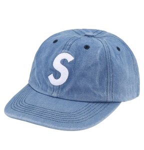 ★ 24FW Supreme シュプリーム Pigment S Logo 6-Panel Cap ピグメント エスロゴ 6パネル キャップ アーチロゴ 24aw (デニム青)GGG