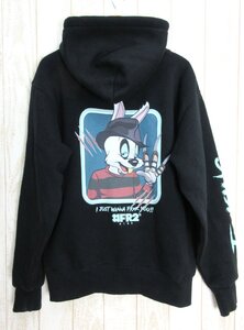 FR2：The Ripper Hoodie プルオーバー パーカー 裏起毛 サイズL ブラック メンズ 中古/USED