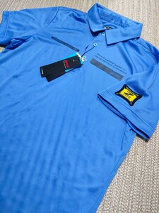 新品 未使用 SRIXON スリクソン Z-STAR 半袖 ポロシャツ M 水色 吸汗速乾 涼しい 紫外線カット サンスクリーン ゴルフ メンズ