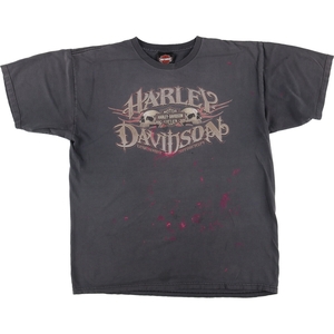 古着 ハーレーダビッドソン Harley-Davidson ドクロ柄 スカル柄 モーターサイクル バイクTシャツ メンズL /eaa457377