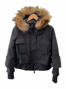 MONCLER◆ダウンジャケット/0/ポリエステル/BLK/無地/120984634825