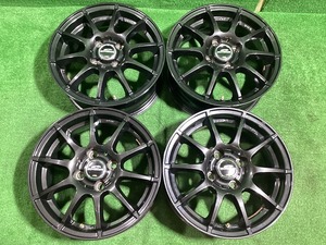 MID シュナイダー 14インチアルミホイール 5.5J ＋38 4H PCD100 4本セット J0-2 EM