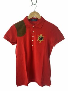 POLO RALPH LAUREN◆ポロシャツ/M/コットン/RED/無地/211505727002