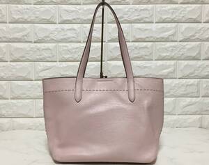 Cole Haan コールハーン レザー トート バッグ ピンク BLEECKER PEBBLED LEATHER WEEKEND TOTE A4 ショルダー 肩かけ 型押し ペブルド 