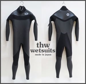 3㎜フルスーツ/ロングチェストジップ　【thw wetsuits】最新ストレッチ素材　5　ウェットスーツ/サンセットサーフ