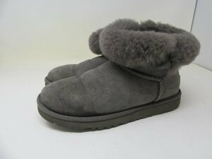 ◆UGG　アグ　ムートンブーツ　ショートブーツ　23.0cm　F19011L　グレー系　中古◆10752★